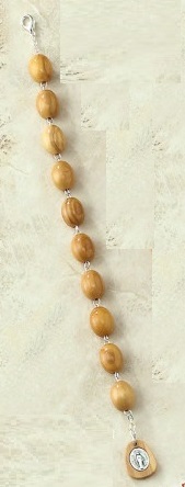 Ruženec z olivového dreva, náramok