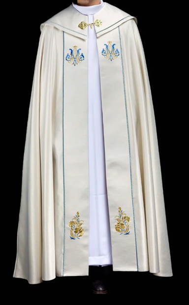 Pluviál krémový, mariánsky