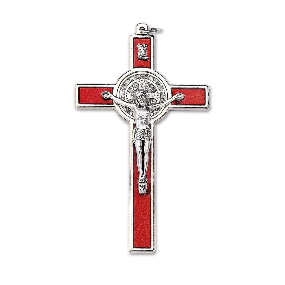 Kríž kovový, červený