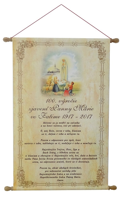 Banner: 100. výročie zjavení Panne Márie vo Fatime 1917 - 2017