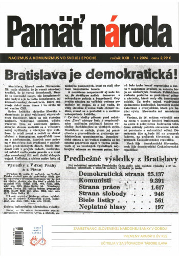 Časopis Pamäť národa 1/2026