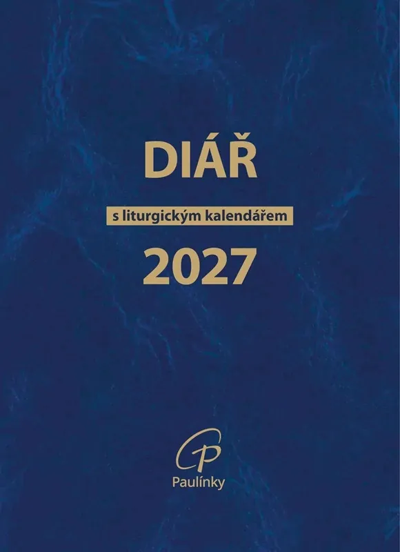 Diář 2027 s liturgickým kalendáriem, velký, modrý