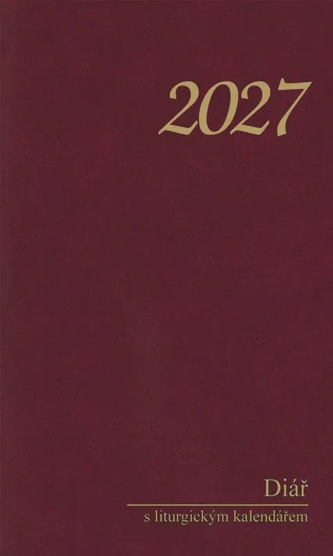 Diář s liturgickým kalendářem 2027, kapesní, vínový