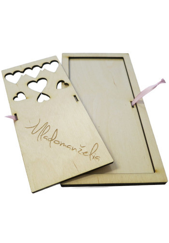 Drevená obálka (Z7) Mladomanželia