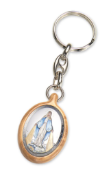 Kľúčenka z olivového dreva Panna Mária
