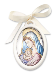 Drevený obrázok Panna Mária s dieťaťom