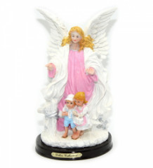 Anjel strážny s deťmi (4064) - ružový