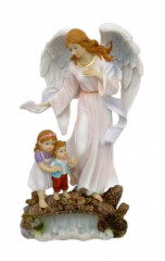 Anjel strážny s deťmi (5187A) - ružový