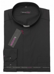Košeľa čierna POPELINA, 55% bavlna, krátky rukáv, veľ. XXL