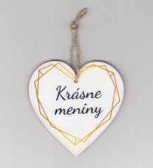 Dreven srdce: Krsne meniny (magnetka)