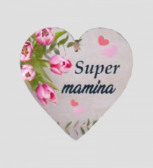 Dreven srdce: Super mamina (magnetka)