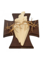 Drevorezba: Srdce na kr�i (�.7) - tmavohned�