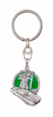 Kľúčenka kov. (K3027) sv. Krištof - zelená