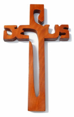 Kríž drev. JESUS (221) čerešňa