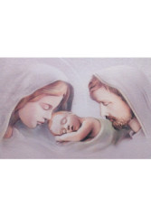 Obraz na dreve (15x10) Svt rodina - fialov