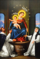 Obraz na dreve: Panna M�ria z Pompej� (40x30)