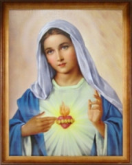 Obraz (W047) Srdce Panny Márie 30,5 x 25,5