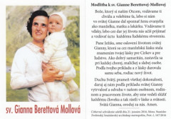 Obrzok lam. sv. Gianna Berettov Mollov / L