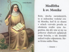 Obrzok lam. (Svt Monika) s modlitbou (Modlitba k sv. Monike)