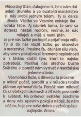 Obrzok s modlitbou (LV-A7) Modlitba manelov za poatie dieaa