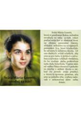 Obr�zok s modlitbou (LV01) Sv�t� M�ria Goretti