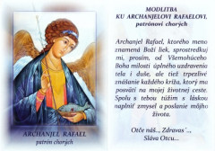 Obrzok s modlitbou (LV24) Archanjel Rafael