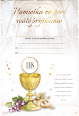 Pamiatka na 1. sv�t� prij�manie (DIPC024-3) Kalich