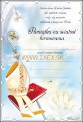 Pamiatka na sviatos birmovania / Z