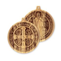 Medaila sv. Benedikta z olivového dreva 