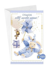 Pozdrav s textom (16-659) - Chlap�ek, vitaj medzi nami!