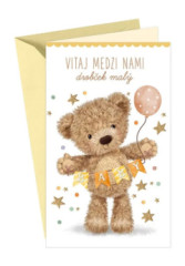 Pozdrav s textom (16-664) - Vitaj medzi nami drob�ek mal�