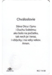RCC kartika s modlitbou (RCC 114 SK) Najsvtejia Trojica