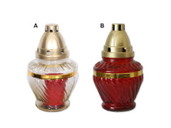 Sklenn lampa "Lucerna" 60g erven - 0314