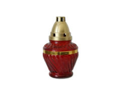 Sklenn lampa "Lucerna" 60g erven - 0314