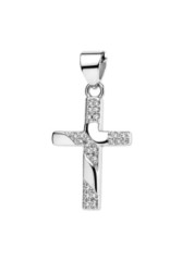 Strieborn� kr�ik s bielymi zirk�nmi / 19 mm