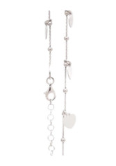 Strieborn� n�ramok so srdie�kami / 17+3 cm