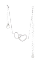 Strieborn� n�ramok so srdie�kami a zirk�nmi / 16+3 cm