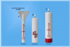 Sviece kostolné veľkonočné s potlačou LIM-1082