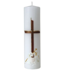 Sviečka kostolná (1029/J) Kríž + Baránok