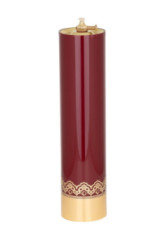 Svie�ka olejov� (31/75) s regul�torom - bordov�