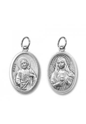 Medailón (FM022) srdce PM / srdce PJ - strieborný