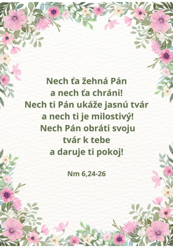 Pozdrav s citátom (B26-V16) Nm 6,24-26
