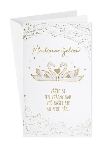 Pozdrav s textom (13-435A) - Svadobný