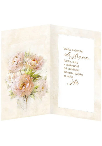 Pozdrav s textom (15-6516) - K meninám