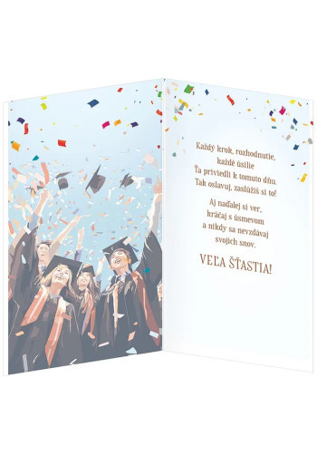 Pozdrav s textom (18-6005) - K promócii