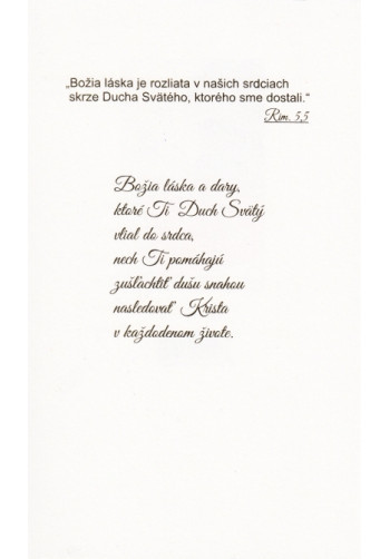 Pozdrav s textom STIVA_B (15-126) - Birmovka